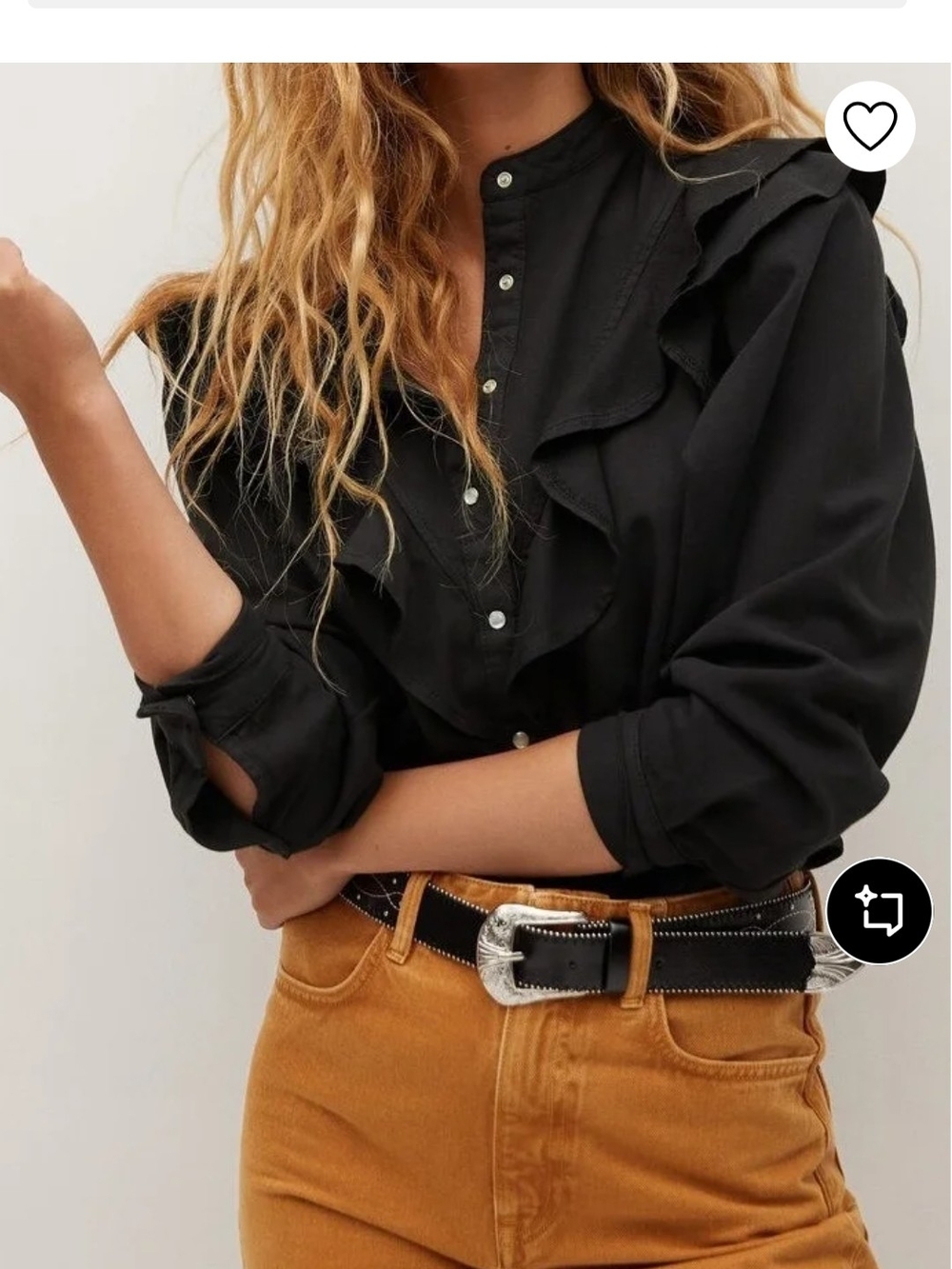 Mango Ruffle Blouse